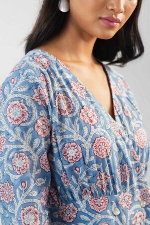 Buy Extraordinary AVDAF215 Dipta Cotton Handblock Dress Online | Kessa