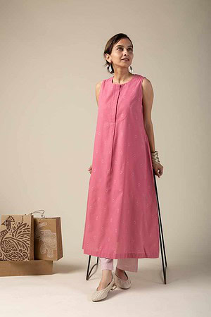 Image for Kessa Ne69 Kenisha Handloom Cotton Kurta Pant Set Featured