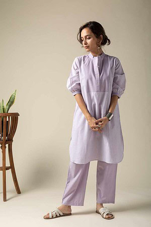Image for Kessa Ne62 Gitika Handloom Cotton Kurta Pant Set Featured